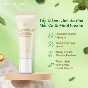 Alternative view of Tẩy Tế Bào Chết Da Đầu Mắc Ca & Muối Epsom 150g MACALAND Làm Sạch Sâu, Giúp Tóc Chắc Khỏe