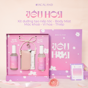 Quà tặng phái đẹp - Quà tặng 8 - 3 Combo Xịt giữ nếp tóc và Body Mist xịt thơm body hương Violet MACALAND 100ml Phiên bản giới hạn