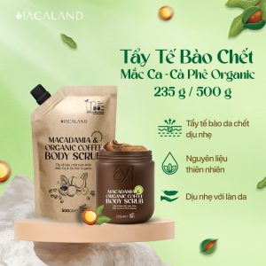 Alternative view of Tẩy Tế Bào Chết Body Cà Phê Organic – Mắc Ca Macaland 235g/500g Dưỡng Ẩm, Chăm Da Sáng Mịn